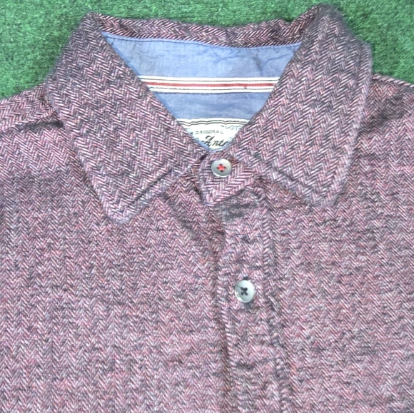 Flag & Anthem | 98% Cotton Micro Herringbone Button Down Casual Mens Shirt - Picture 6 of 15